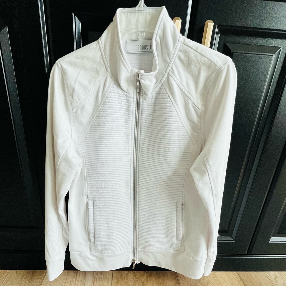 Carnoustie Kristy Full Zip Ribbed Jacket - White